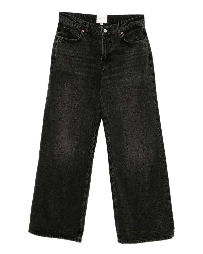 Reformation Cary Jeans mit weitem Bein - Grau Grau