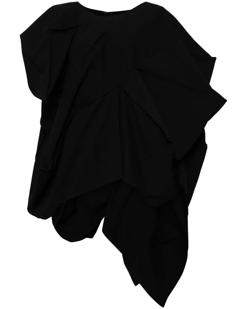 Yohji Yamamoto Asymmetrisch drapierter Rock - Schwarz Schwarz