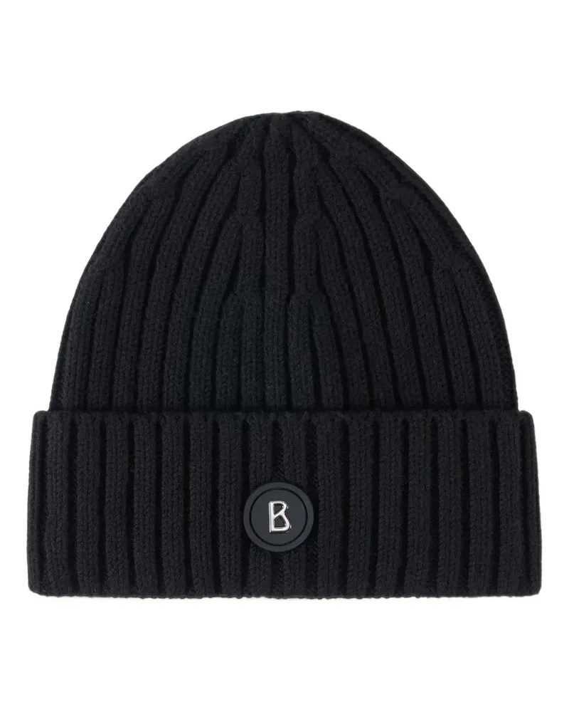 Bogner Bony Beanie mit Logo-Patch - Schwarz Schwarz