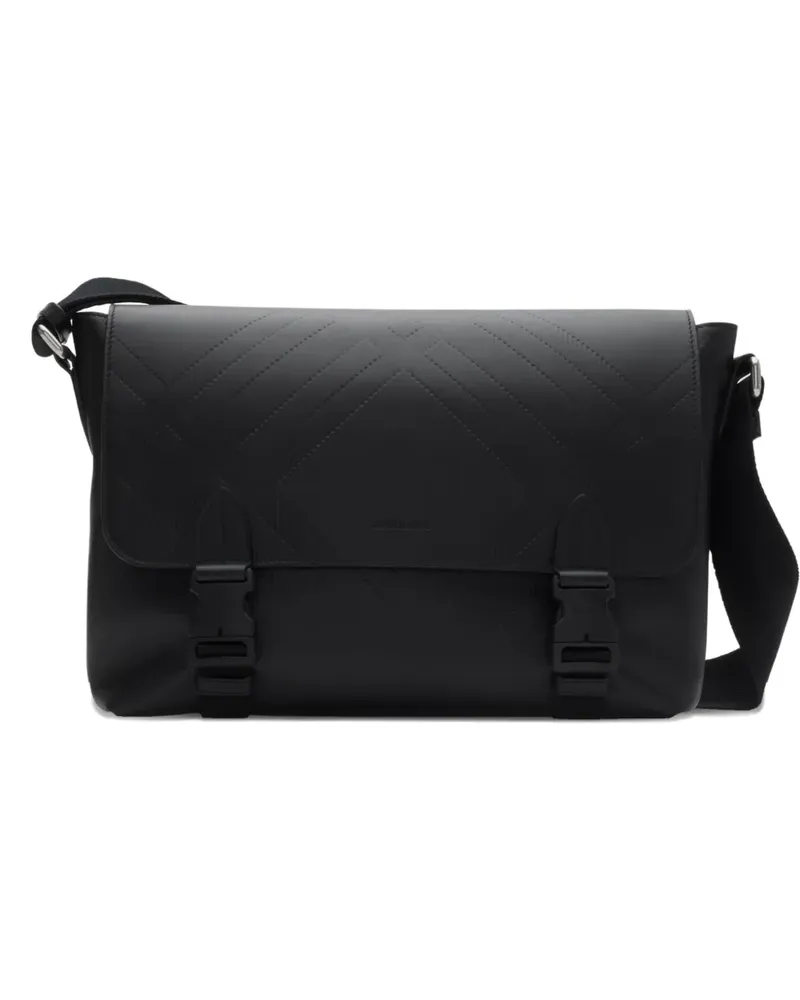 Burberry Kuriertasche mit Prägung - Schwarz Schwarz