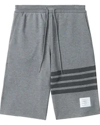 Thom Browne Gestreifte Joggingshorts Grau