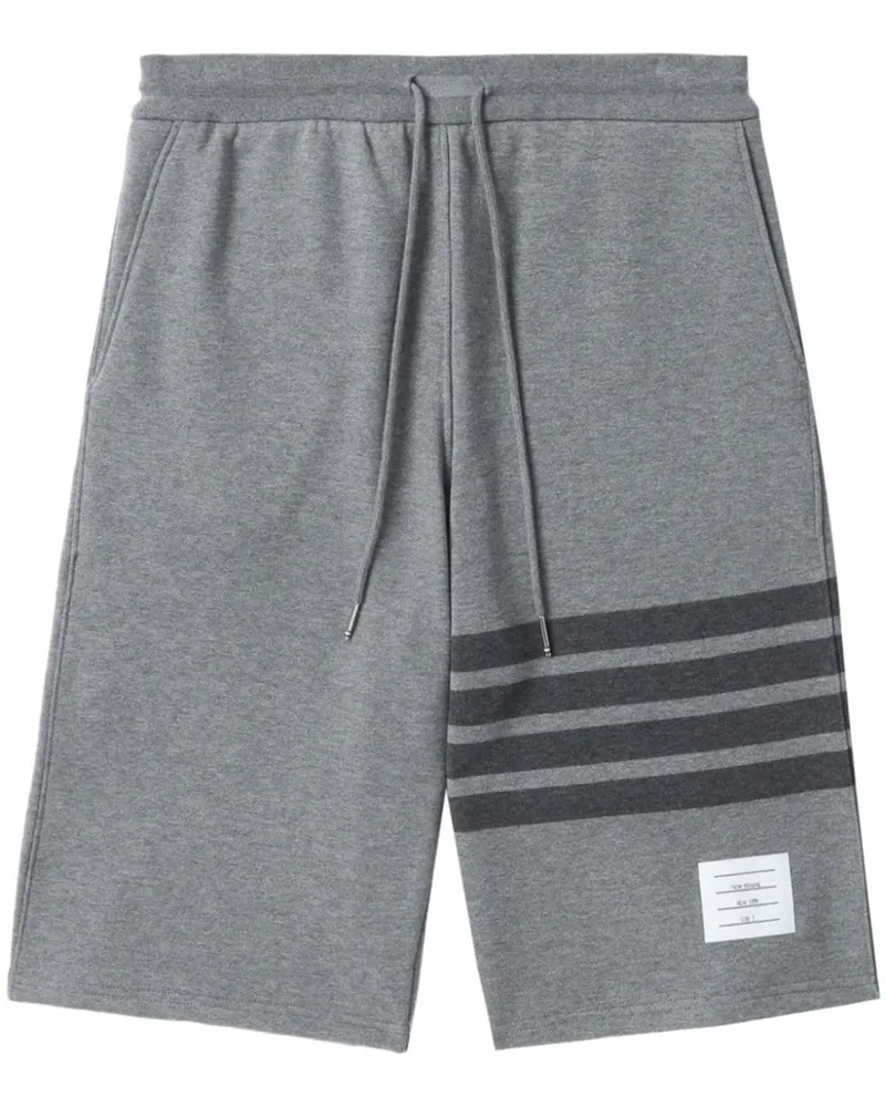 Thom Browne Gestreifte Joggingshorts - Grau Grau