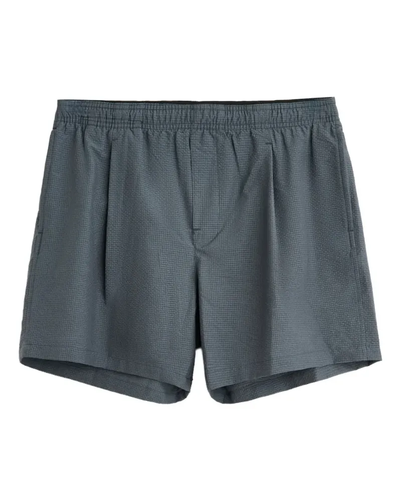 Our Legacy Seersucker Shorts mit Falten - Grau Grau