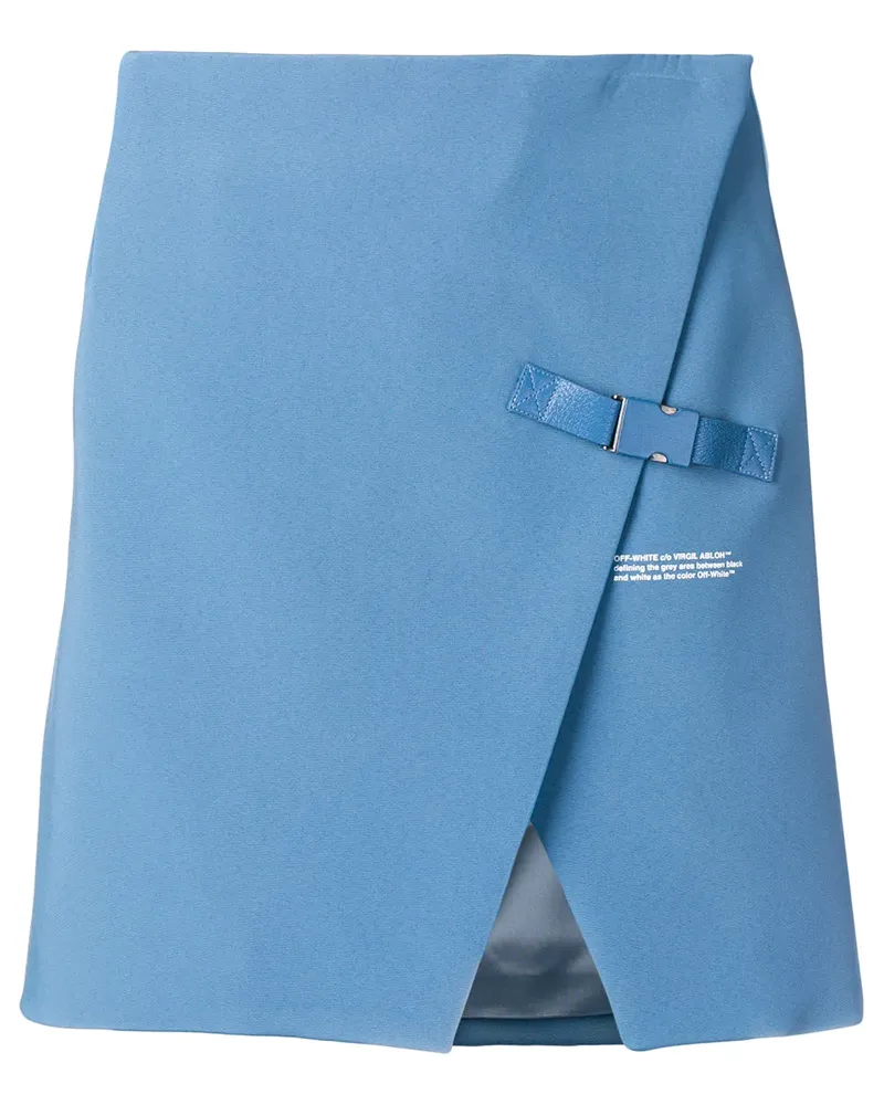 OFF-WHITE Minirock in Wickeloptik - Blau Blau