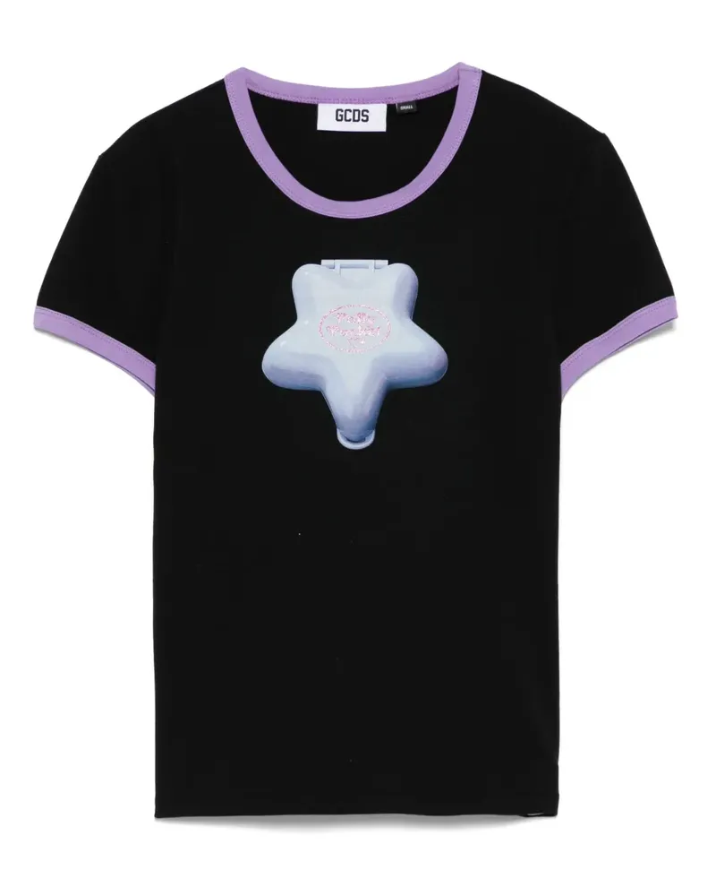 GCDS Klassisches T-Shirt - Schwarz Schwarz