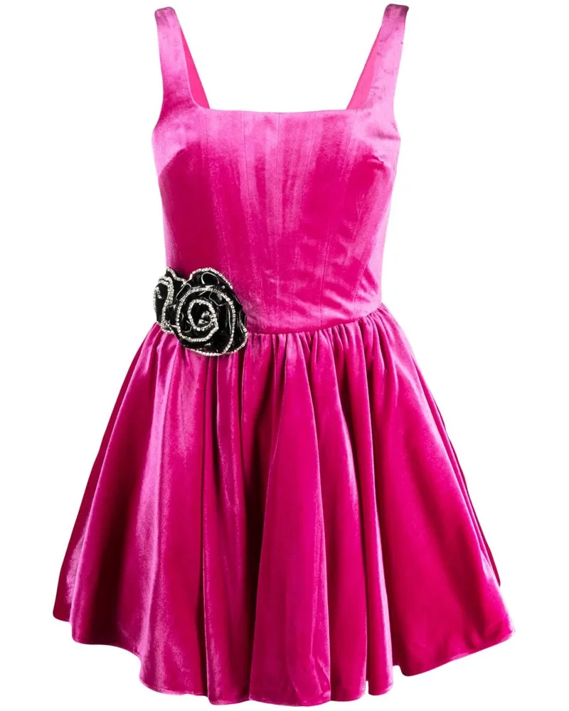 The New Arrivals Ilkyaz Ozel Minikleid mit Blumenapplikation Rosa