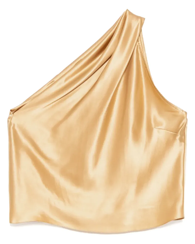 mason by michelle mason Asymmetrisches Neckholder-Top - Gold Gold