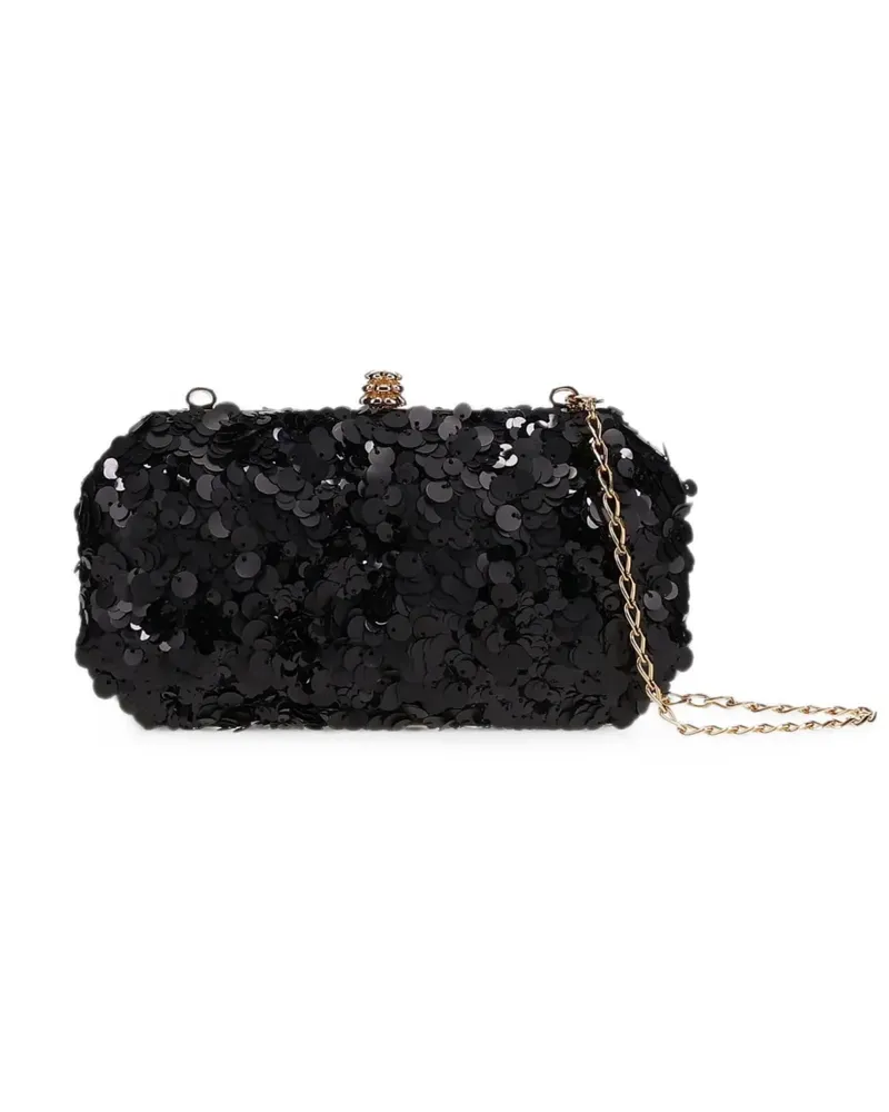 Tyler Ellis Kleine Perry Clutch mit Pailletten - Schwarz Schwarz