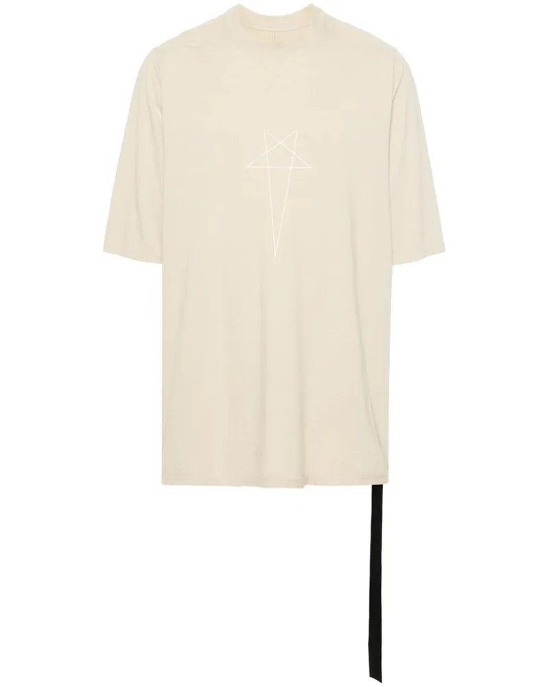 DRKSHDW by Rick Owens Jumbo T-Shirt aus Bio-Baumwolle Nude