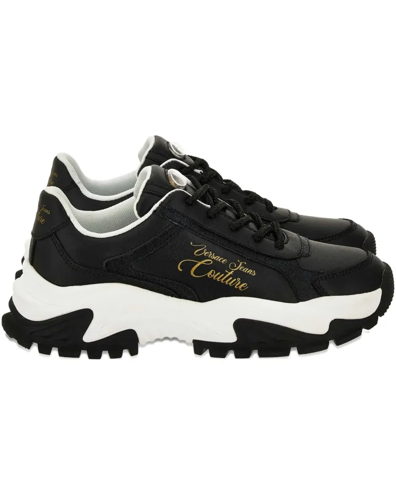 Versace Jeans Chunky Sneakers mit Logo-Detail - Schwarz Schwarz