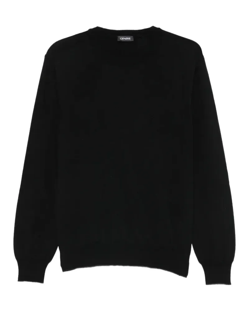 CENERE GB crew-neck long-sleeved sweater - Schwarz Schwarz
