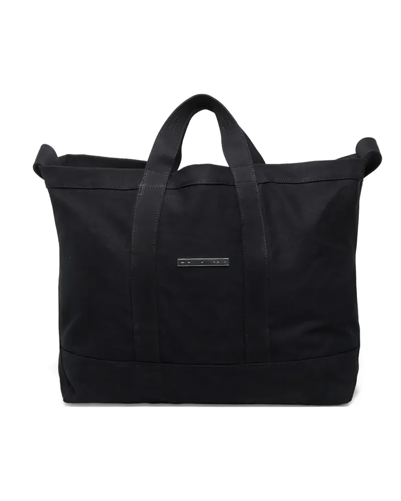 Heliot Emil handle shire tote bag - Schwarz Schwarz