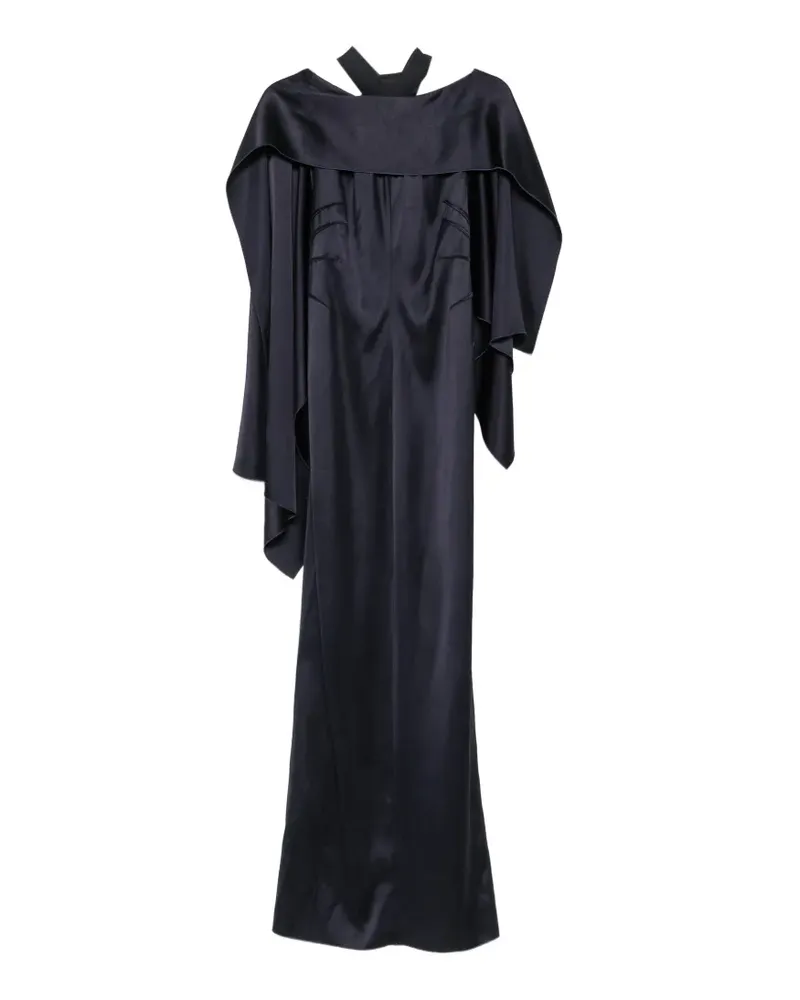 Lanvin cape-style open-back dress - Blau Blau