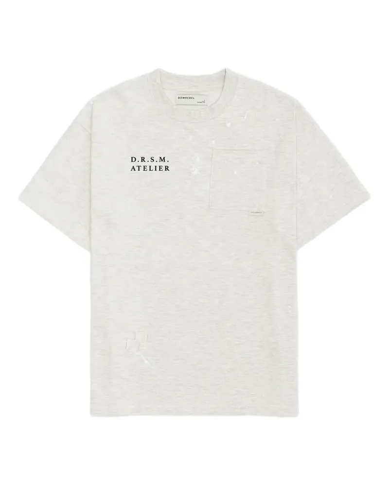 DOMREBEL Atelier T-Shirt mit Print - Nude Nude