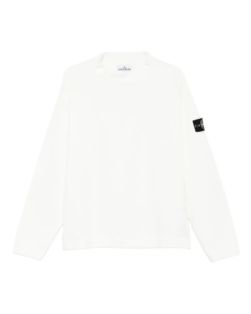 Stone Island Pullover mit Kompass-Patch - Weiß Weiß