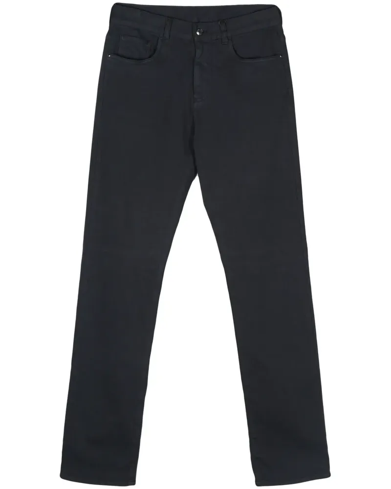 Canali Hose mit Logo-Patch - Blau Blau