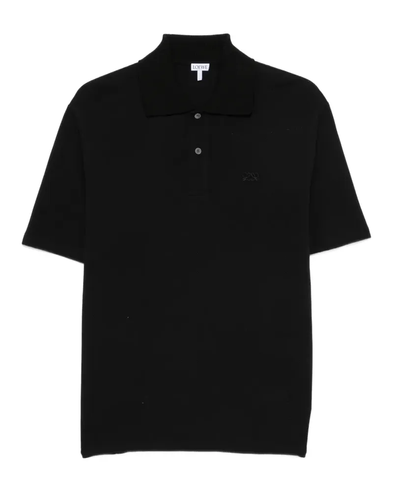 Loewe Anagram-embroidered polo shirt - Schwarz Schwarz