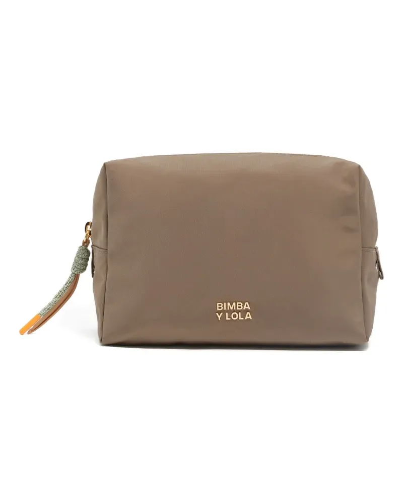 BIMBA Y LOLA Kosmetiktasche mit Logo-Detail - Nude Nude