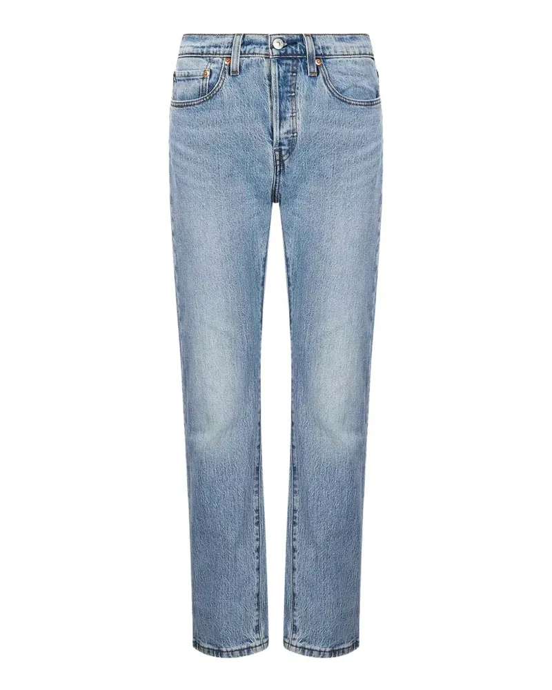 Levi's 501 logo-patch straight-leg jeans - Blau Blau