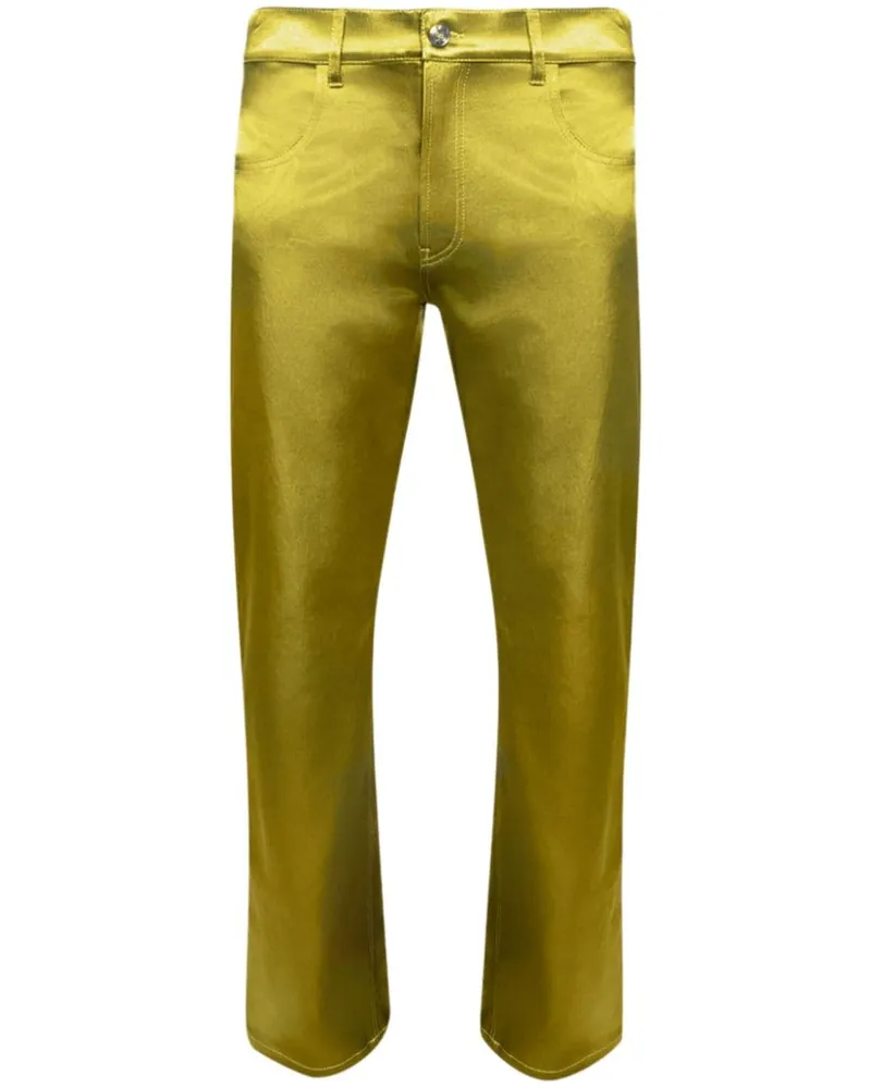 BLUEMARBLE Bootcut-Hose aus Satin - Grün Grün