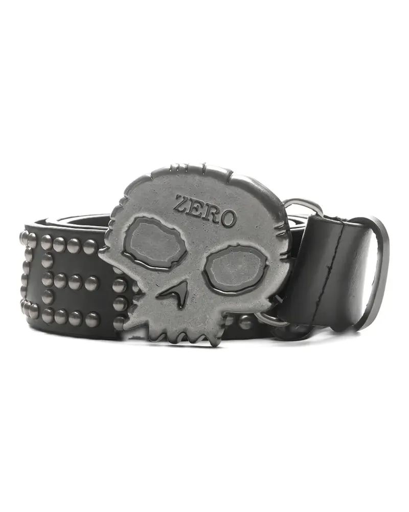PLEASURES studded skull buckle belt - Schwarz Schwarz