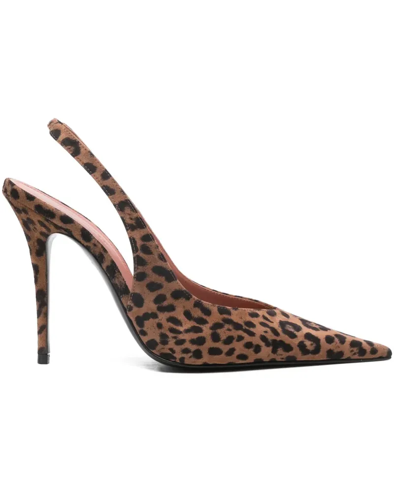 Amina Muaddi Pumps mit Absatz 105mm - LEOPARD Leopard