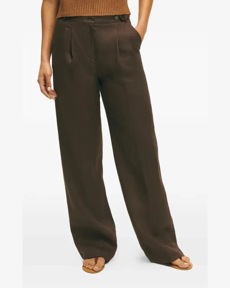 Brooks Brothers Plissierte Hose - Braun Braun