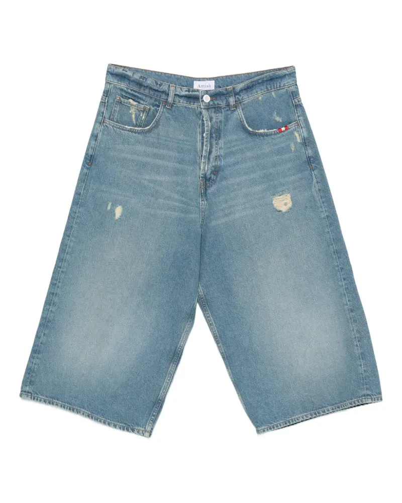 Amish Denver distressed denim shorts - Blau Blau