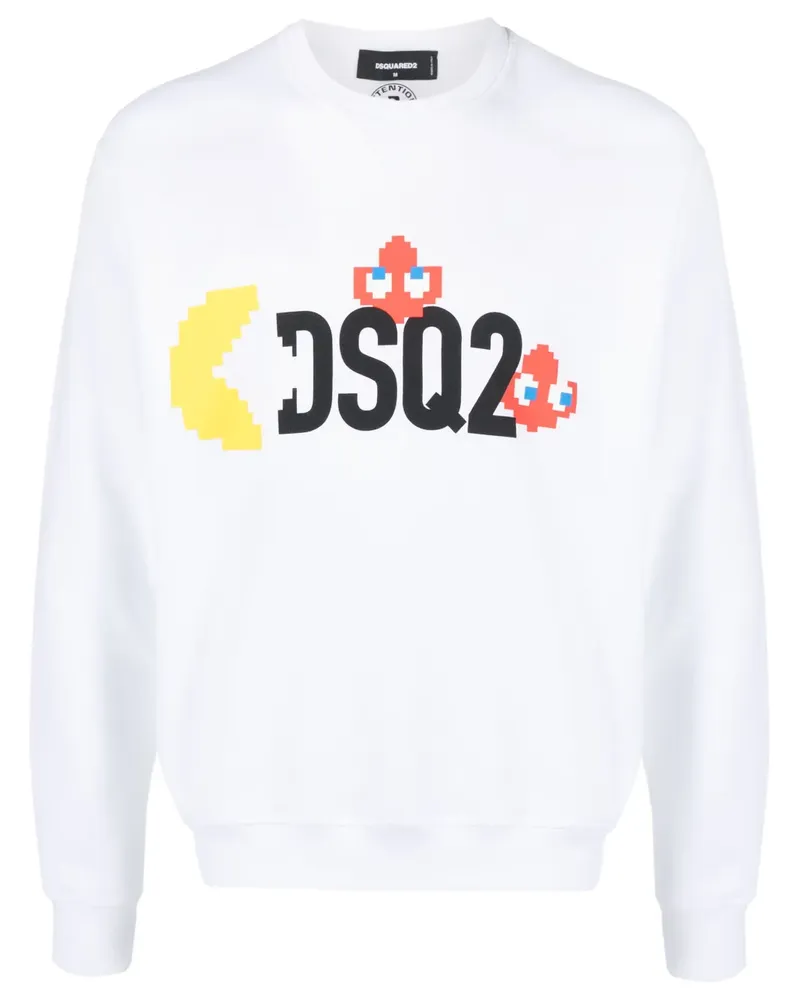 Dsquared2 Sweatshirt mit Logo-Print - Weiß Weiß