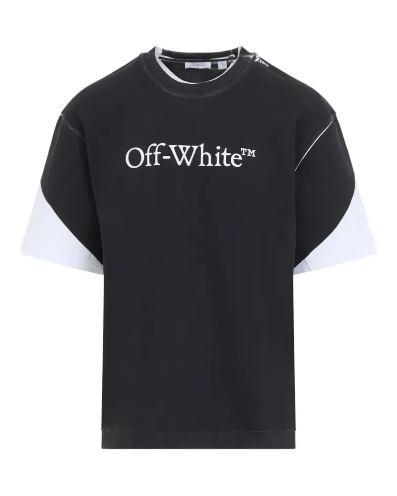 OFF-WHITE T-Shirt mit Logo-Print - Schwarz Schwarz