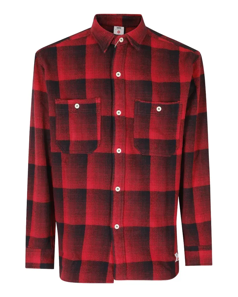 Edwin Jeans Work Flanellhemd mit Karomuster - Rot Rot