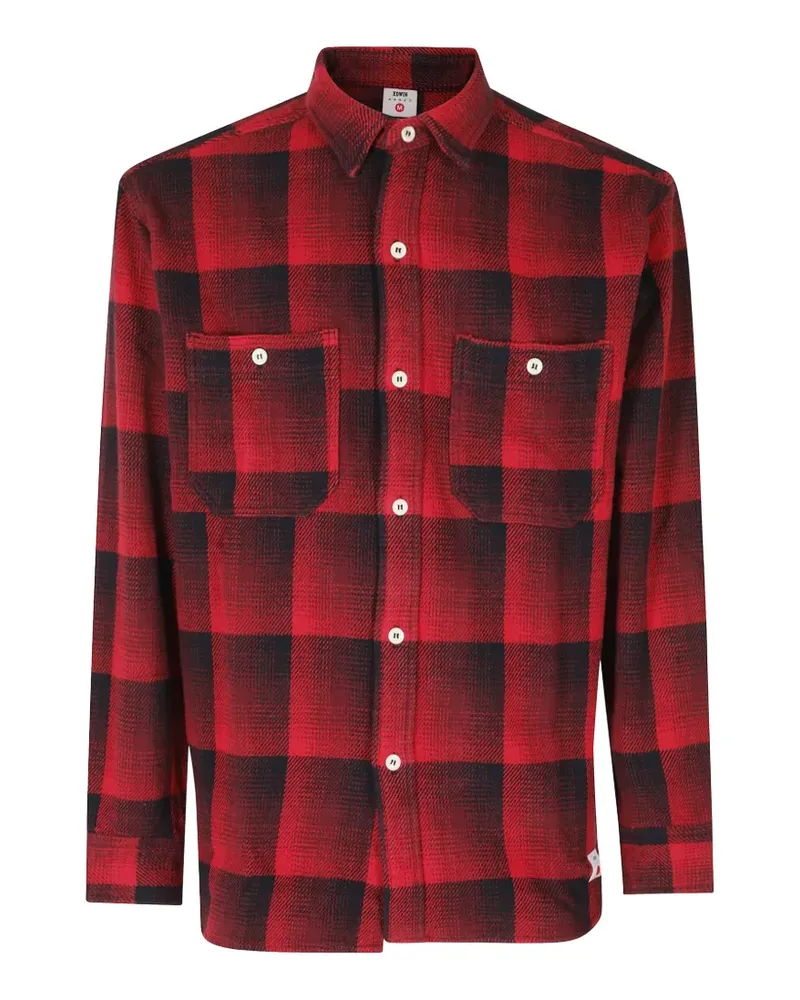 Edwin Jeans Work Flanellhemd mit Karomuster - Rot Rot