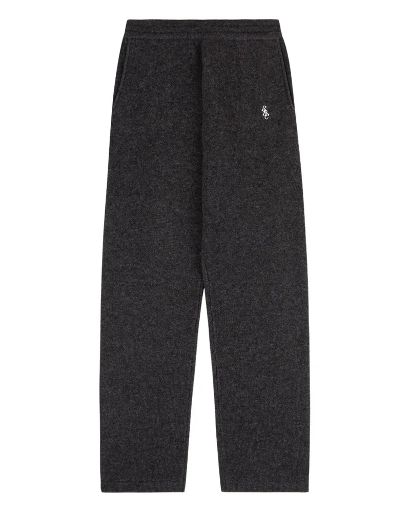 SPORTY & RICH Hose mit Stickerei - Grau Grau