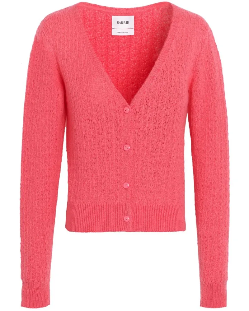 Barrie Kaschmircardigan mit V-Ausschnitt - Rosa Rosa
