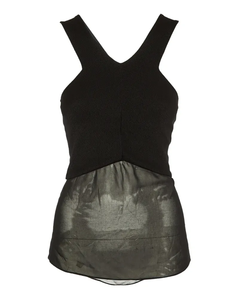 Sandro Neckholder-Top mit Chiffoneinsatz - Schwarz Schwarz