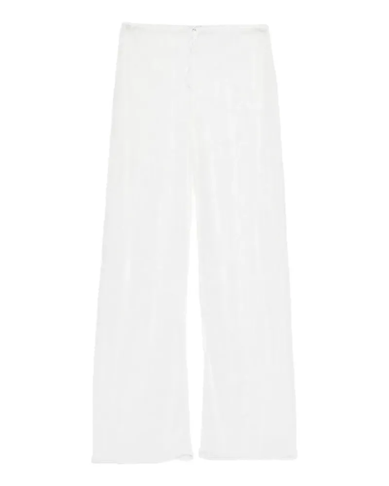 Oséree lace drawstring palazzo pants - Weiß Weiß