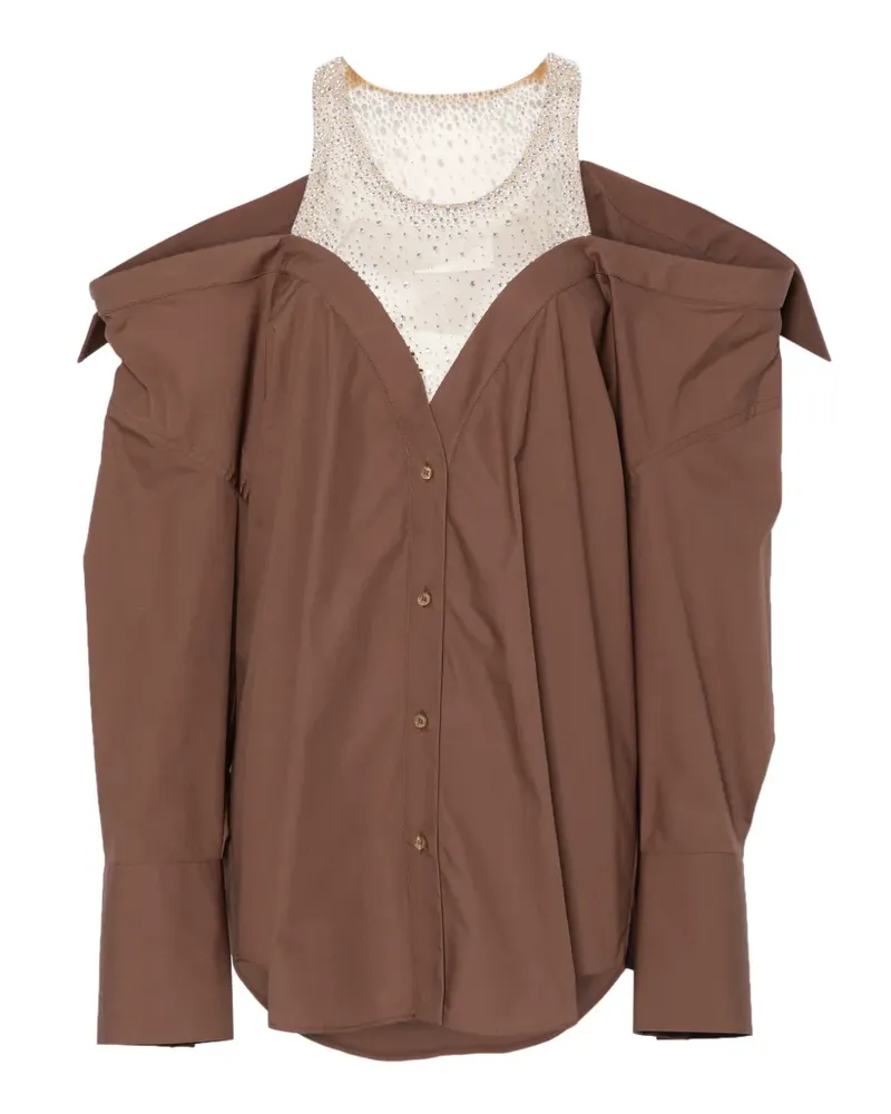 Giuseppe di Morabito long-sleeve mini dress - Braun Braun