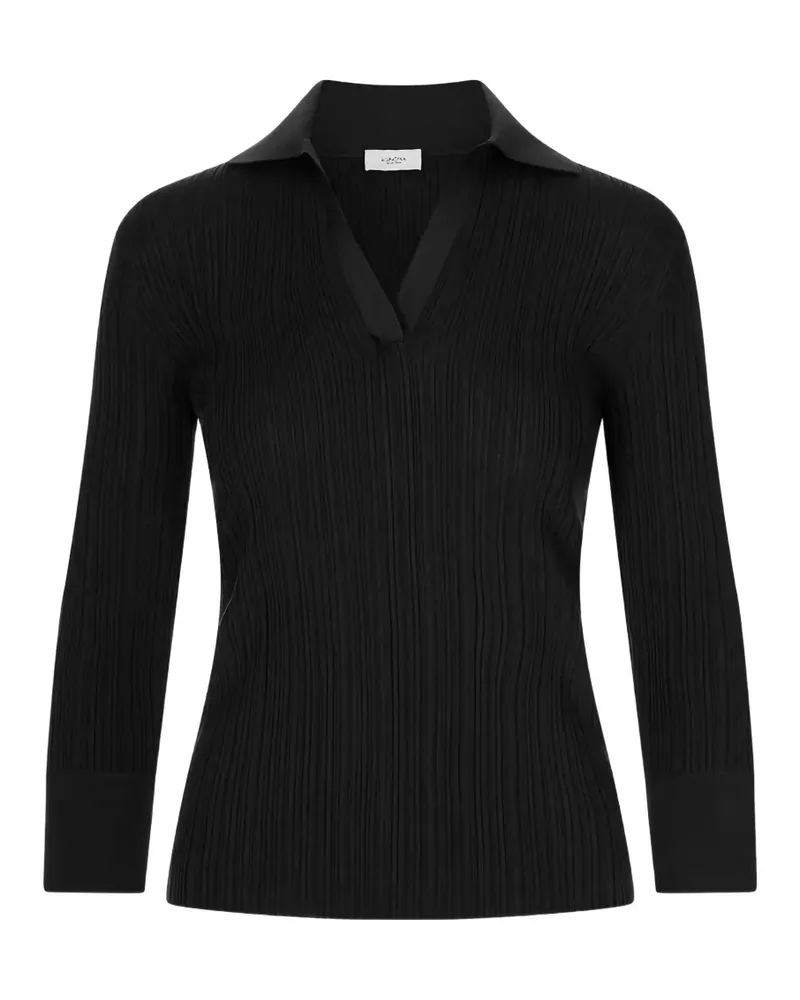 AGNONA ribbed long-sleeve top - Schwarz Schwarz