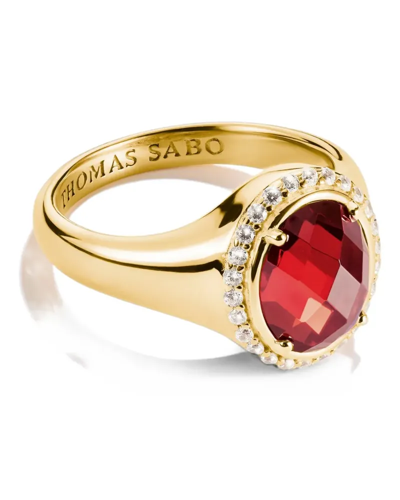 Thomas Sabo Facettierter Ring mit Zirkonia - Gold Gold