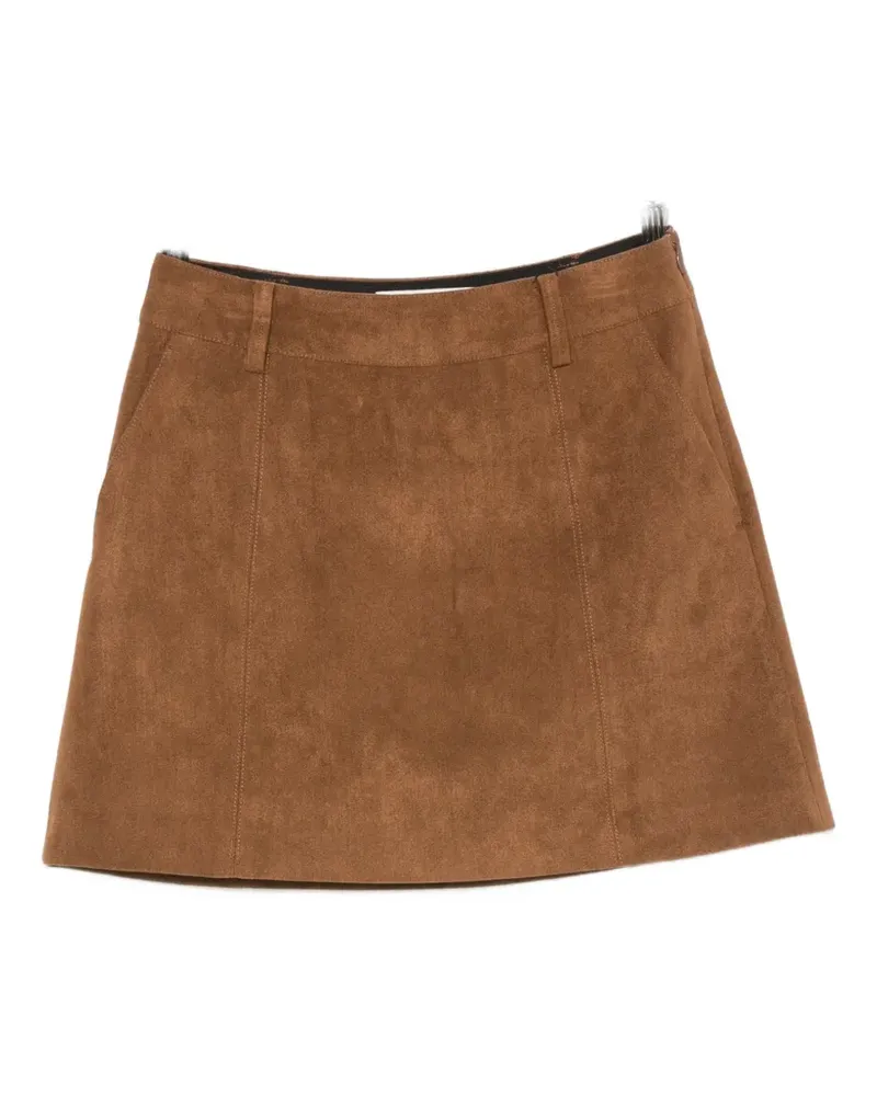 Dunst suede-effect panelled skirt - Braun Braun