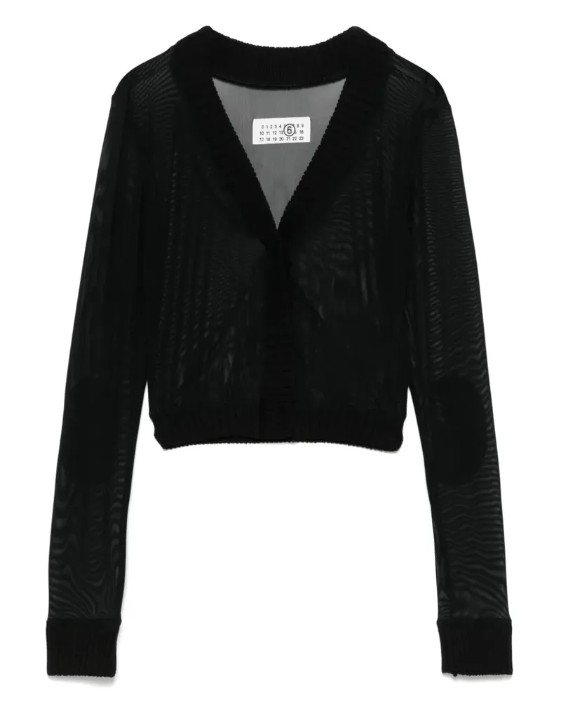 Maison Margiela Top aus Mesh - Schwarz Schwarz