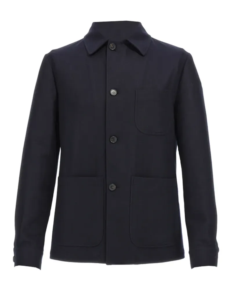 Corneliani button-up pocket-details jacket - Blau Blau