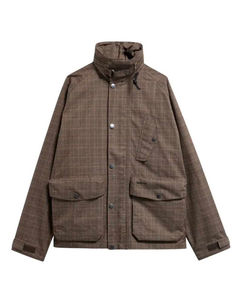 Barbour Transport Ursula check-pattern hooded jacket - Braun Braun