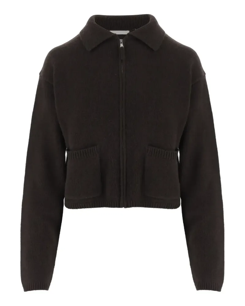 ALLUDE Cardigan mit aufgesetzter Tasche - Braun Braun