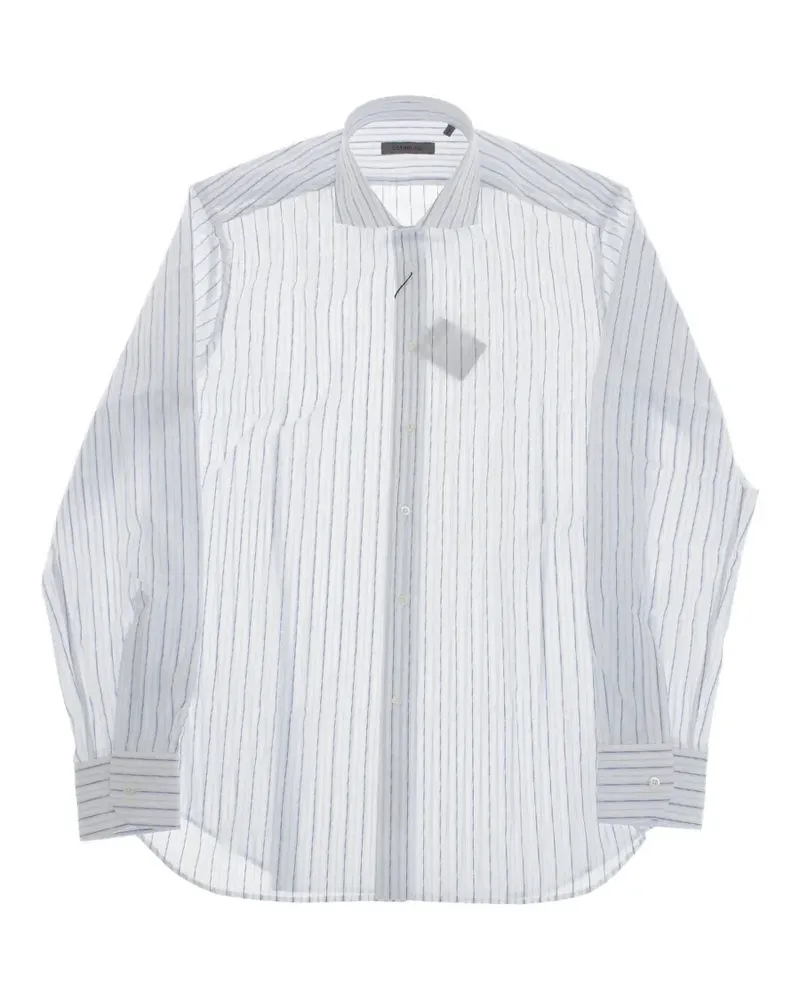 Corneliani striped French-collar shirt - Weiß Weiß