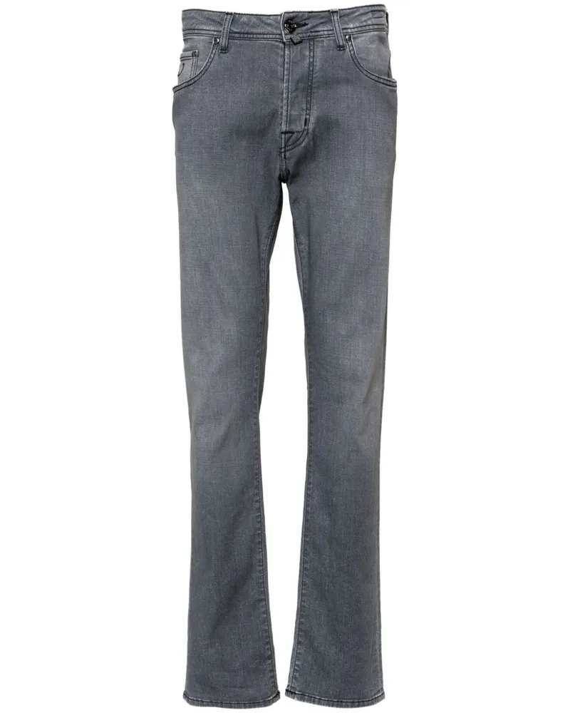 Jacob Cohën Halbhohe Bard Slim-Fit-Jeans - Grau Grau