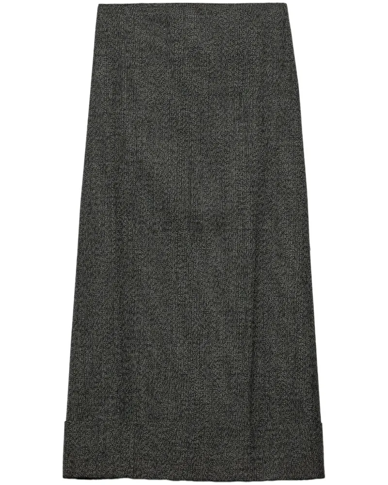 Prada Maxirock in A-Linie - Grau Grau