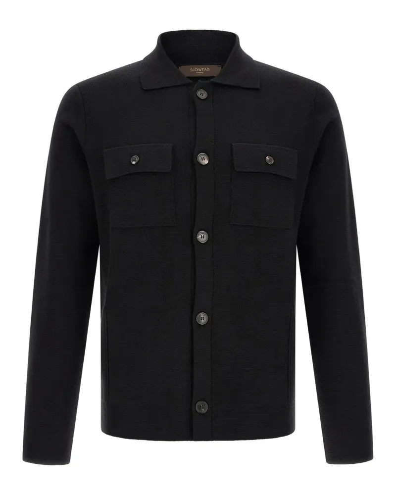 Zanone Saharan Cardigan mit Knöpfen - Schwarz Schwarz