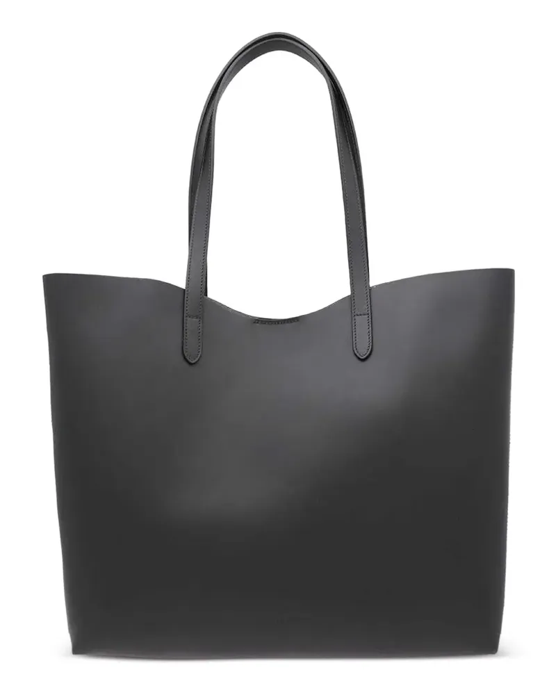 IL BISONTE Roseto Tote Bag mit Druckknopf - Schwarz Schwarz