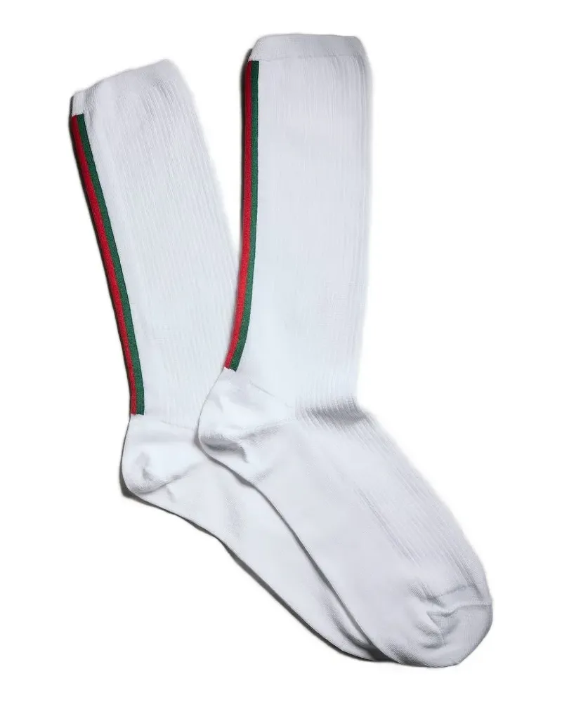 Gucci cotton socks with Web - Weiß Weiß